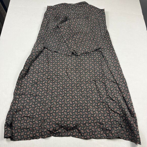 Robert Stock Vintage Silk Shirt XL Short Sleeve Button Front Short Sleeve Artsy - Picture 9 of 10